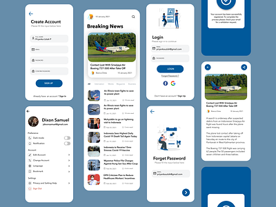 News App - Daily news news app ui uiux ux