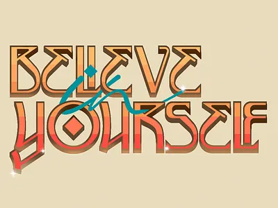 Believe Lettering believe graphicdesign illustrator lettering summer summercolor typo typography vector