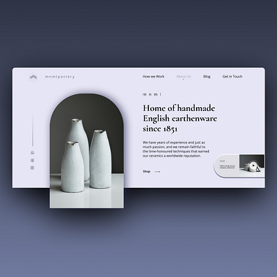 Concept of a pottery brand clay concept design figma landing landing design pottery ui ux web webdesign