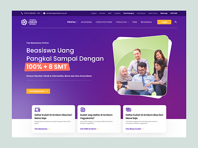 Web Desain - Amikom University college education education app education website landing landing page landing page design landingpage landscape web web design webdesign website website design