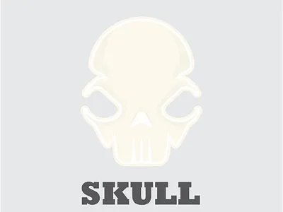 skull design illustration logo minimal