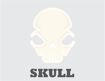 skull design illustration logo minimal