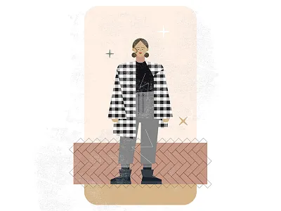 Fits: Doe Eyed Dear fashion fashion illustration flat design illustration vector vector art vector illustration