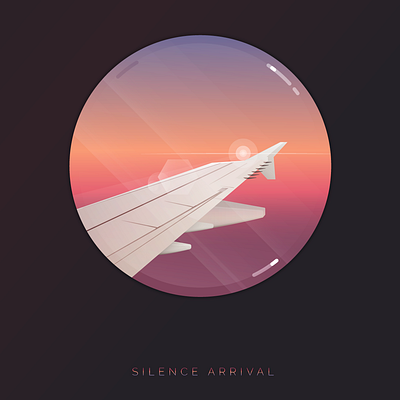 silence arrival design fly gradient graphic design illustration minimal travel vector