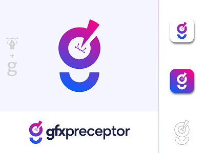 gfxpreceptor logo redesign of my brand | letter 'g' modern logo blue brand brand design brand identity branding briliant design corporate logo creative logo gfxpreceptor gradient logo logodesign logotype minimalism minimalist modern modern logo red typography wordmark