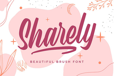 Sharely - Beautiful Brush Font brushfont font handwrittenfont scriptfont typography