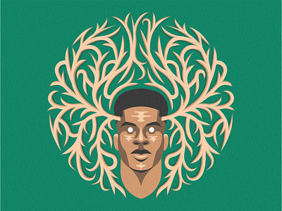 Fear the Greek basketball bucks deer giannis antetokounmpo graphicdesign illustration logo milwaukee bucks nba sport