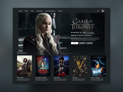 TV App daenerys dailyui dailyuichallenge design game of thrones netflix tv app tv show uidesign