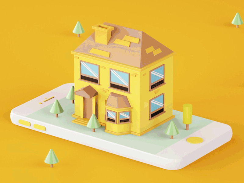 3D House 3d animation cinema4d design motion motion design