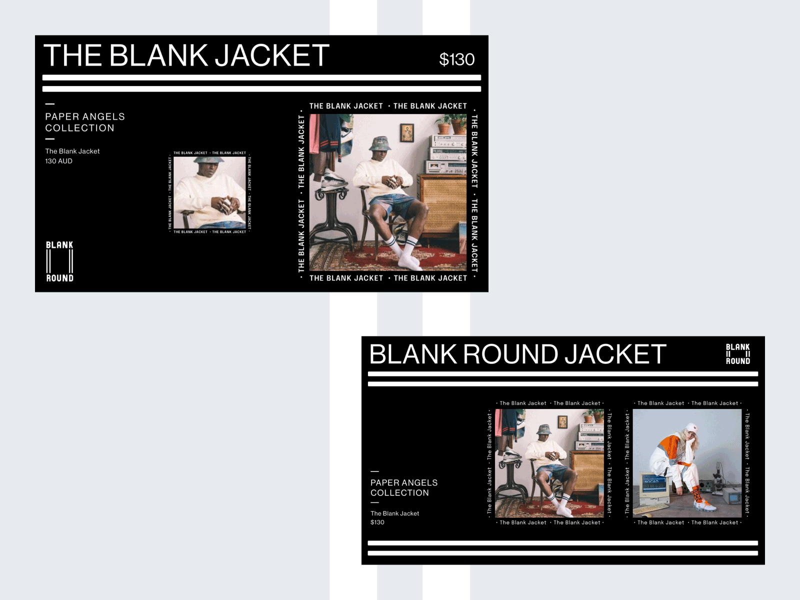 Blank Round Web Concepts blank round branding design fashion fashion design fashion industry graphic design posters product design rogue streetwear typography ui ux web web design web designer website