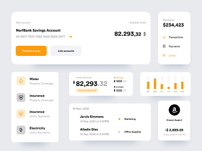 Components V7 black component orange ui ux web white