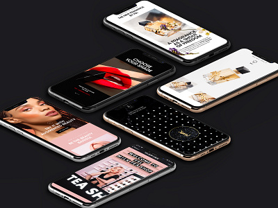 YSL Beauty app art direction design illustration interface luxury luxury brand makeup mobile skincare ui webdesign website