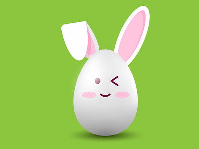 AN EASTER EGG IN KAWAII STYLE. ADOBE ILLUSTRATOR TUTORIAL cute easter egg egg hunt illustration kawai pink shine vector