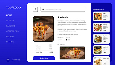 Food Dashboard Concept dashboard design dribble dribbleartist food ui uiux