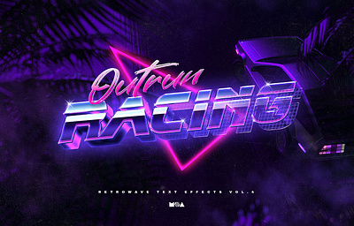 80`s Retro Text Effects vol.4 Synthwave Retrowave 1980s 3d 80`s 80s effect effects label logo mockup neon outrun photoshop racing retro retrowave style synth synthwave text wave