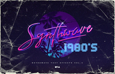 80`s Retro Text Effects vol.4 Synthwave Retrowave 1980s 3d 80`s 80s dune effect effects label logo mockup neon outrun photoshop retro retrowave style synth synthwave text wave