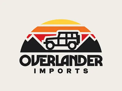 Overlander Imports - Branding badge brand branding draplin fj40 identity lockup logo logotype offroad overland retro thicklines toyota type typography vintage