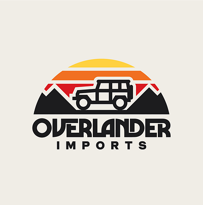 Overlander Imports - Branding badge brand branding draplin fj40 identity lockup logo logotype offroad overland retro thicklines toyota type typography vintage