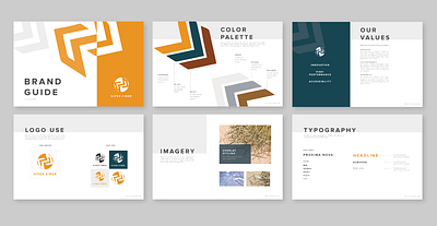 Brand Guide: HiPer Fiber brand design brand guidelines brand guides color palette graphic design layout design logo design