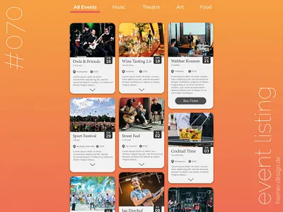 DailyUI 070 070 daily 100 challenge daily ui 070 daily ui 70 dailyui dailyui 070 dailyui70 dailyuichallenge event event list event listing events graphicdesign uidesign webdesign