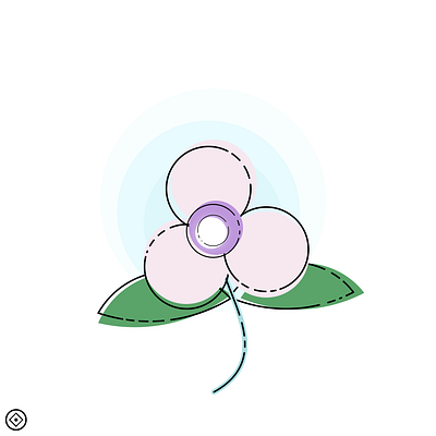 Day 8 flower 1 pastel 50minutes dailychallenge design figma figmadesign flat flower illustration minimal pastel colors vector vectorart