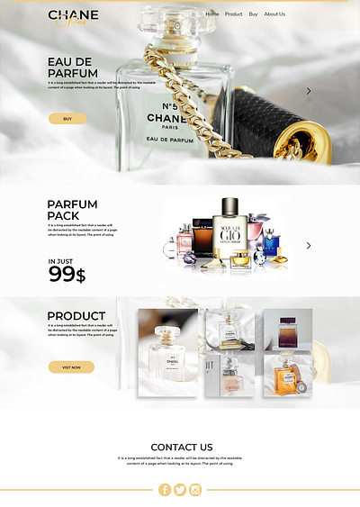 Perfume web design branding clean design graphic design minimal perfu perfume perfumes ui ux web website