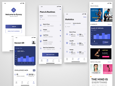 iOS App UI for Gym flat gym app gym ios app ios app ios app ui minimal ui ux ux ui design