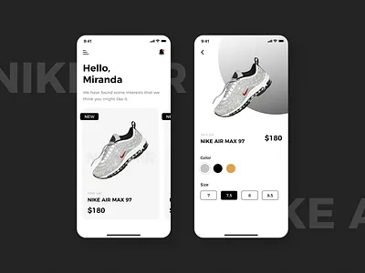 E-commerce app cart design e commerce shoes ui ui design uiux