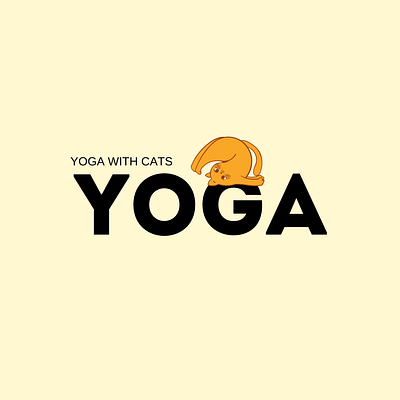 yoga with cats logo brand brand identity branding design graphic illustration logo logodesign logodesigner logotype