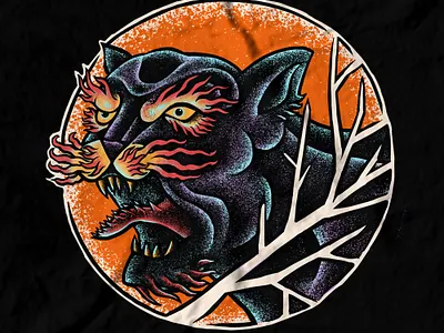 Available animalart artwork band merch black jaguar clothing design dark art dark illustration design illustration jaguar macabre merch design panther sebrodbrick t shirt design wild cat