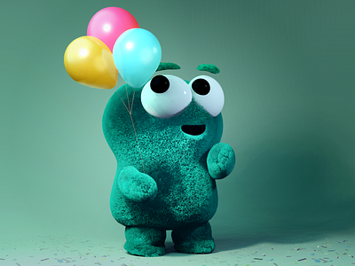 Blobby 🎈 3d 3d art 3d illustration 3d modeling animation blender blender 3d character character design design