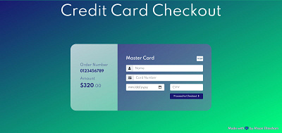 Credit Card Checkout Page checkout checkout page css dailyui dailyuichallenge html html css ui uidesign web design