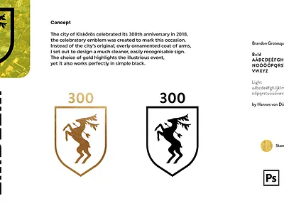 300 years anniversary branding deer design emblem history logo vector
