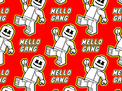 Marshmello Legoman illustration lego marshmello toy vector