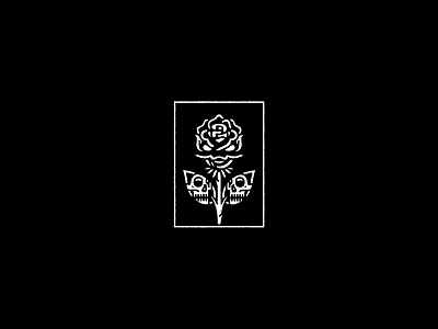 Flourish band design dooom illustration merch occult rad rose tattoo