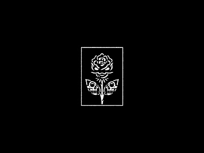 Flourish band design dooom illustration merch occult rad rose tattoo