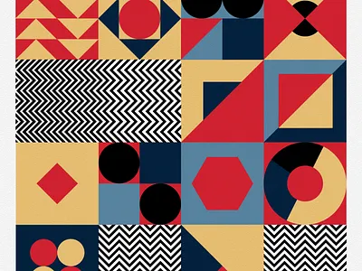 Puzzled design geometric geometric art illustrator poster