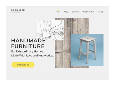 Furniture Design- Hero Section design figma figmadesign furniture design hero section interior interiordesign ui uidesign wood