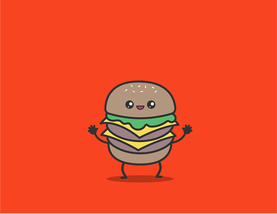 Mr. Buns aka "Mr. Cheese" 2d burger cheese burger clean concept design fast food fast food menu fastfood flat french fries illustration illustrator logo mcdonalds minimal red vector