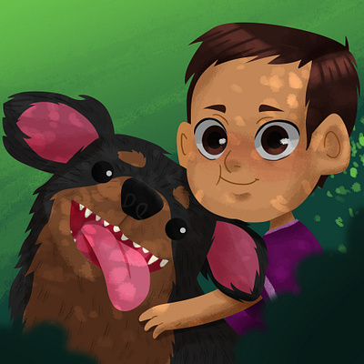 Friends characterdesign digital 2d dog illustration photoshop