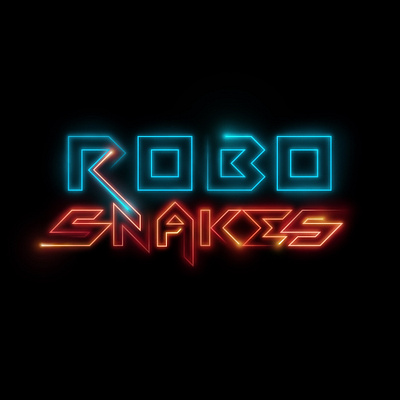 Robosnakes Logo dark game lights logo neon neon light neon sign sci fi scifi tron ui