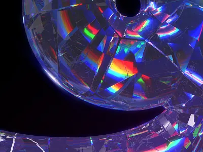 Waw Diamonds | Closeup 3dart 3drender dailyart diamond dispersion effect glow gradient iridescent lettering minimalism type typeart typedesign typefont typography typography design vaporwave visualart visualtype