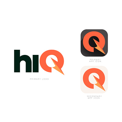 hiQ Brand Identity app appicon brand identity branding design color design flat font graphic design icon letter q lightning bolt logo logotype