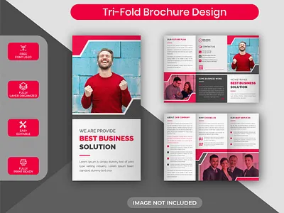 Creative Modern Corporate Business Trifold Brochure Design Templ bifold brochure bifold brochure design brand design brand identity branding design brochure design business commercial company profile corporate creative design graphic design trifold brochure trifold template