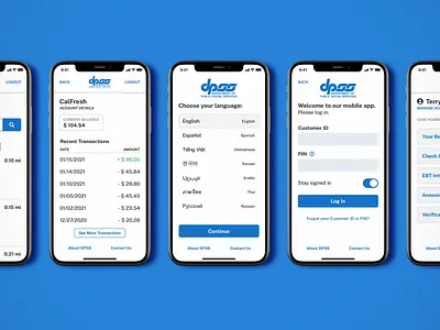 DPSS Mobile 2 accessibility concept design government minimal mobile app mobile design social services uiux uxdesign
