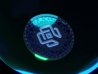 Circularity NFT coin 3d blockchain geometric nft render