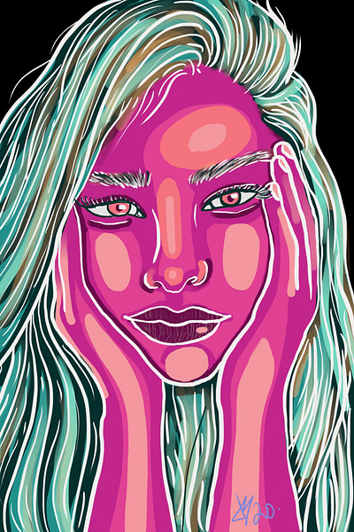 Portrait of a Girl digital art illustration illustration art illustration design procreate procreate art