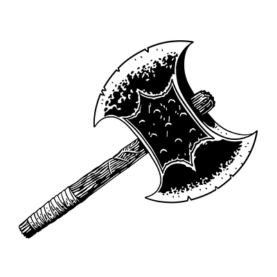 Great Axe axe barbarian design fantasy fantasy art graphic design illustration illustrator logo minimal vector weapon