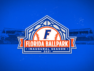 Florida Ballpark Inaugural Season Logo baseball florida florida ballpark florida gators inaugural inaugural season logo logo design sports