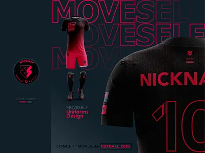 Moveself uniforms design branding design futbol graphic design illustration illustrator jersey jersey design logo soccer sport sports sports branding sports design sports logo sportswear typography vector